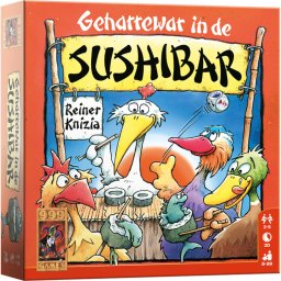 999 Games Geharrewar in de Sushibar dobbelspel Nederlands, 2 - 5 spelers, 20 minuten, Vanaf 8 jaar