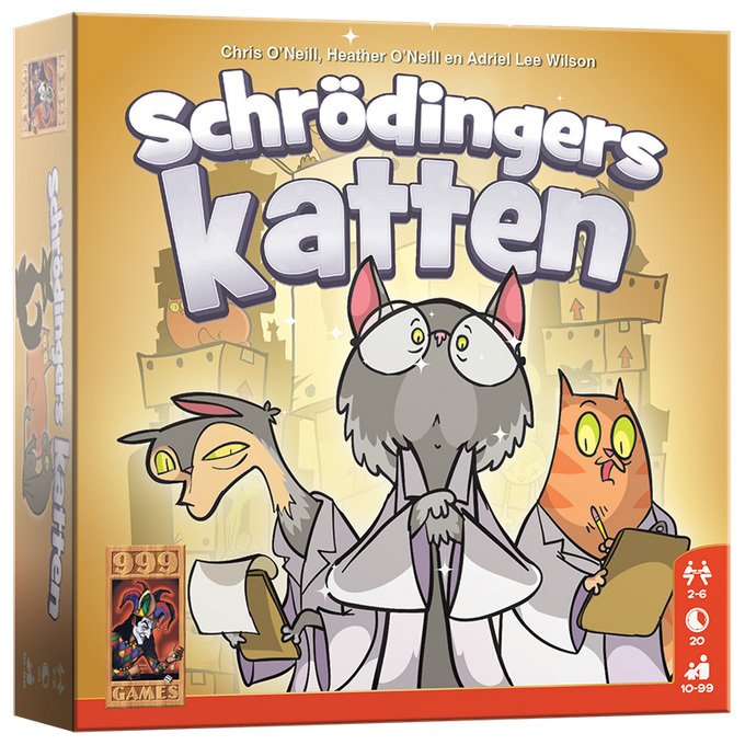 999 Games Schrödinger's Katten kaartspel Nederlands, 2 - 6 spelers, 20 minuten, Vanaf 10 jaar