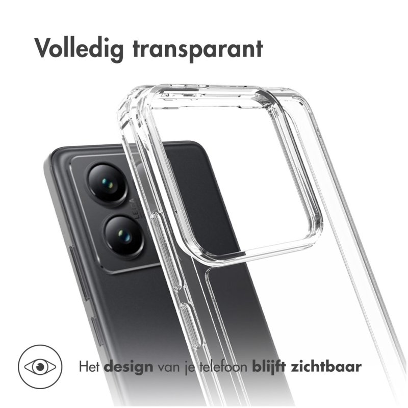 Accezz Xtreme Impact Backcover voor Xiaomi 14T Pro Telefoonhoesje Transparant