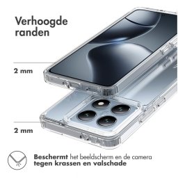 Accezz Xtreme Impact Backcover voor Xiaomi 14T Telefoonhoesje Transparant