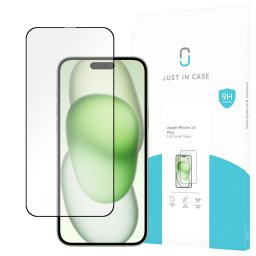 Just in Case Full Cover Tempered Glass voor Apple iPhone 15 Plus Smartphone screenprotector