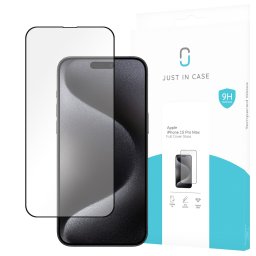 Just in Case Full Cover Tempered Glass voor Apple iPhone 15 Pro Max Smartphone screenprotector