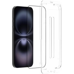 Just in Case Tempered Glass voor Apple iPhone 16, hulpstuk 1-pack Smartphone screenprotector