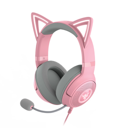 Razer Kraken Kitty V2 - USB Headset with RGB Kitty Ears - Quartz Edition