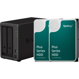 Synology DS723+ incl. 2x HAT3300-4T 4 TB harde schijf nas 2x LAN, 1x USB 3.2 Gen 1