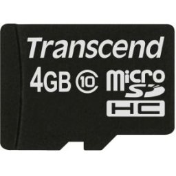 Transcend microSDHC 4GB Class 10 - [TS4GUSDC10]