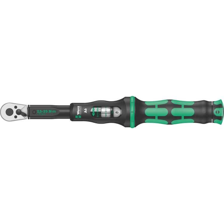 Wera Click-Torque A 6 draaimomentsleutel met omschakelratel, 2,5-25 Nm draaimomentsleutel